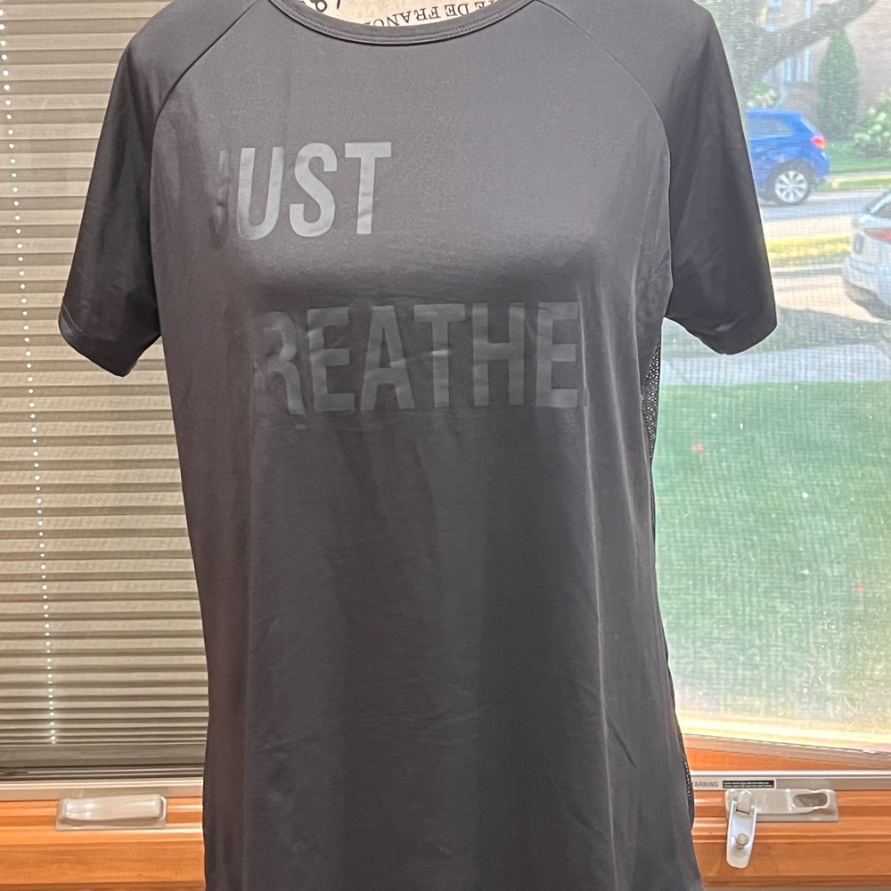 Black 'Just Breathe' T-Shirt